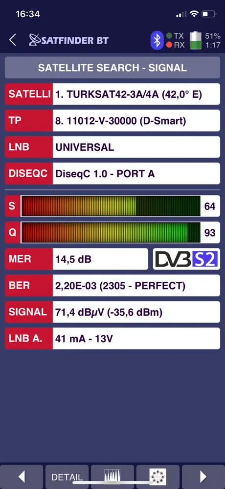 SATFINDER BT DVB-S2