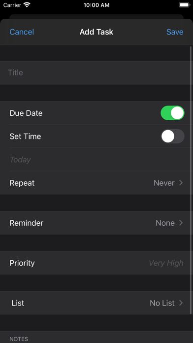 Prioritize: Organized To-Do Screenshot