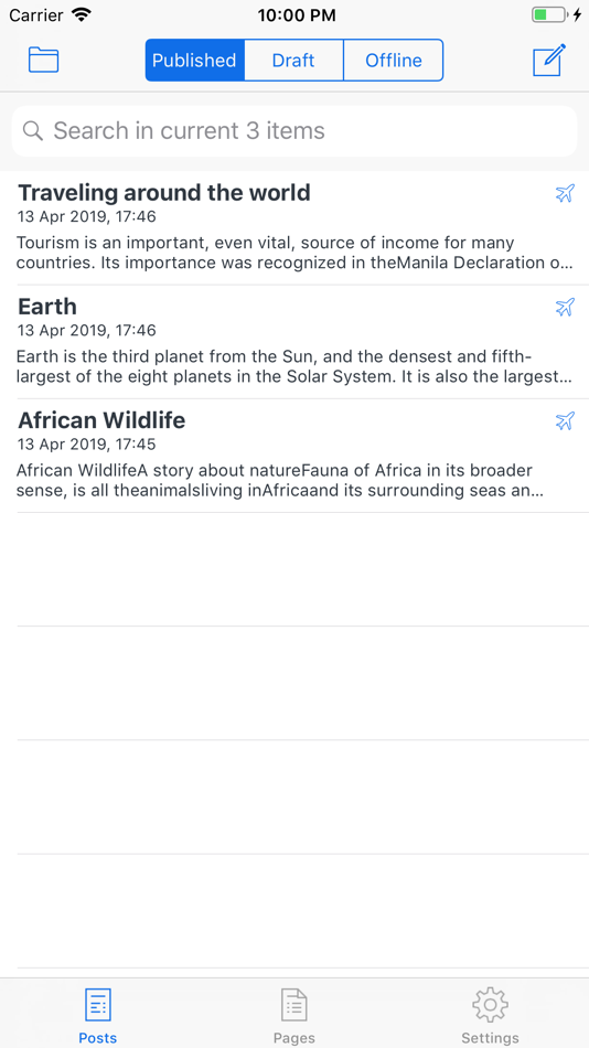 #1. BlogTouch for Wordpress.com (iOS) By: Denk Alexandru