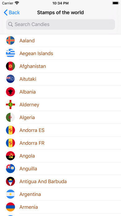 Screenshot #1 pour Timbres-poste: tous les pays