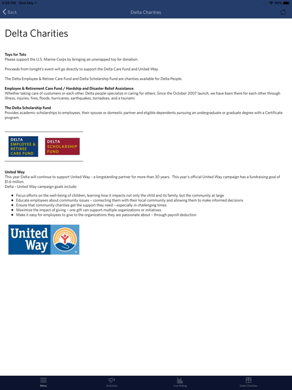 Delta Events iPad screenshot 5 - Business app