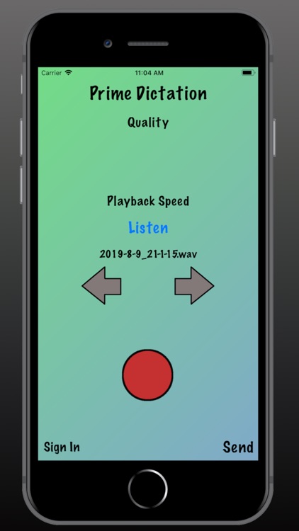 Prime Dictation - Audio Record