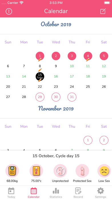 MyPeriod - Period Tracker iPhone screenshot 5 - Health & Fitness app