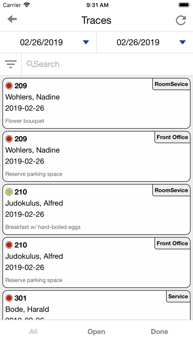 protel Air Housekeeping Screenshot