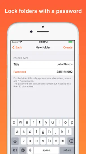 Скриншот Secure Files - Personal Vault на iPhone 2