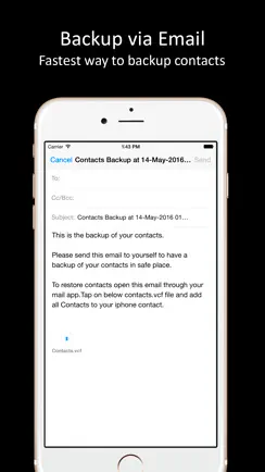 Contacts Backup Lite iPhone image 2