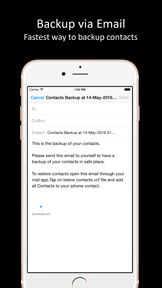 Contacts Backup Lite screenshot