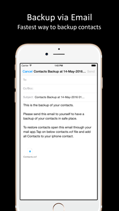 Contacts Backup Lite screenshot 2