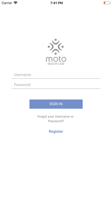 MOTO Healthcare Screenshot