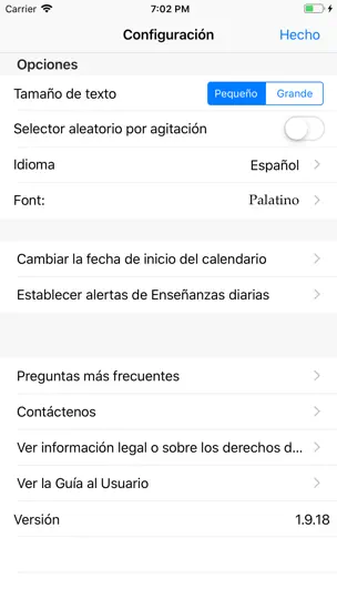 Captura de pantalla de El Secreto Enseñanzas Diarias en iPhone 3