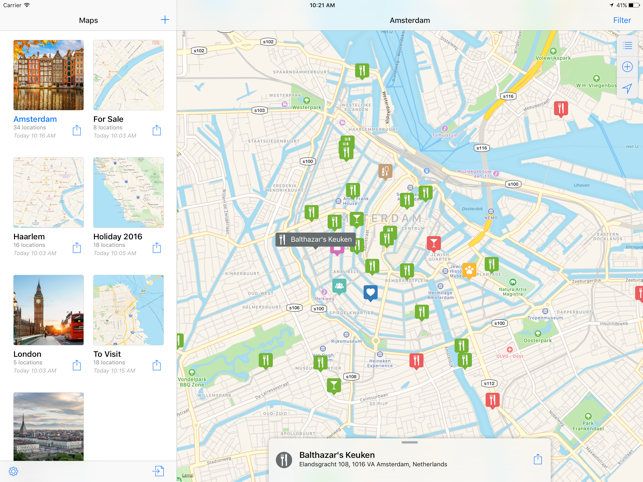 Map Locations Screenshot