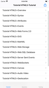 Tutorial for HTML5 screenshot
