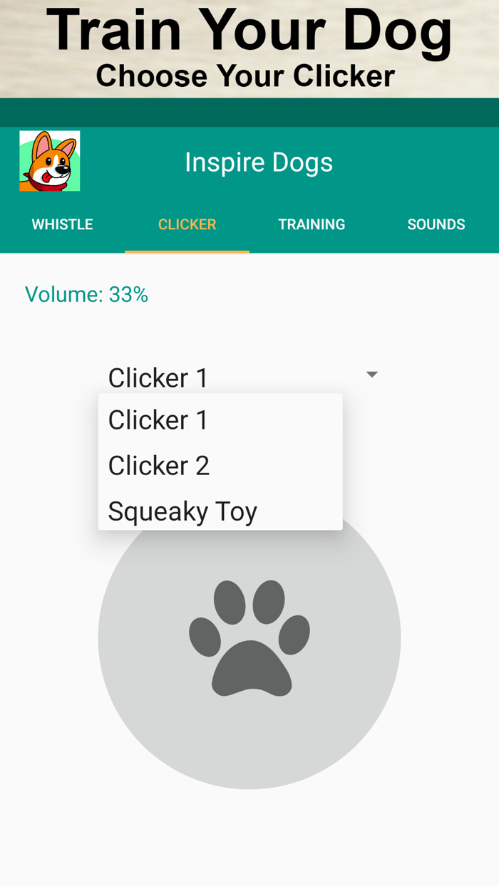 Dog Training Whistle Clicker