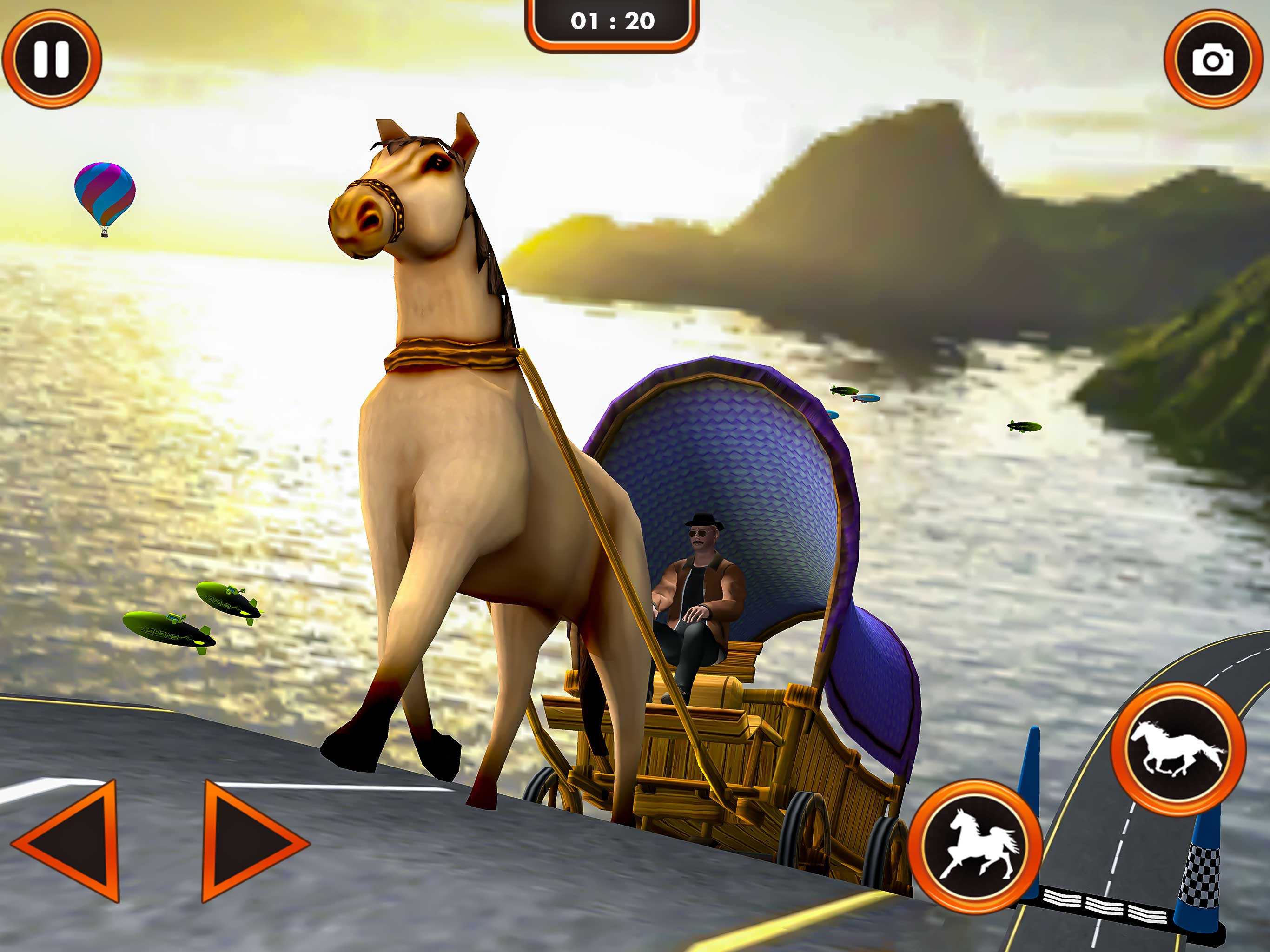 Ultimate Horse Cart Stunt Race