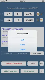 coordinate converter dd dms iphone screenshot 3
