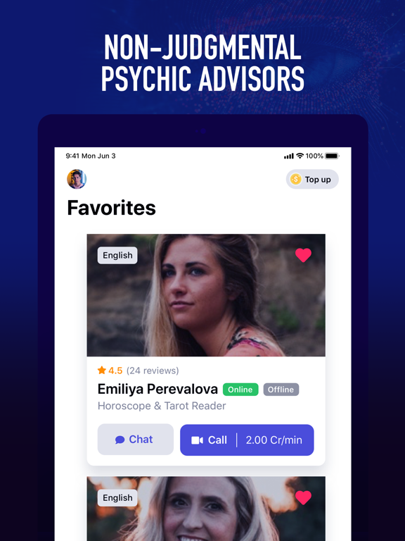Psychic Live Readings - WISERY iPad screenshot 6 - Lifestyle app