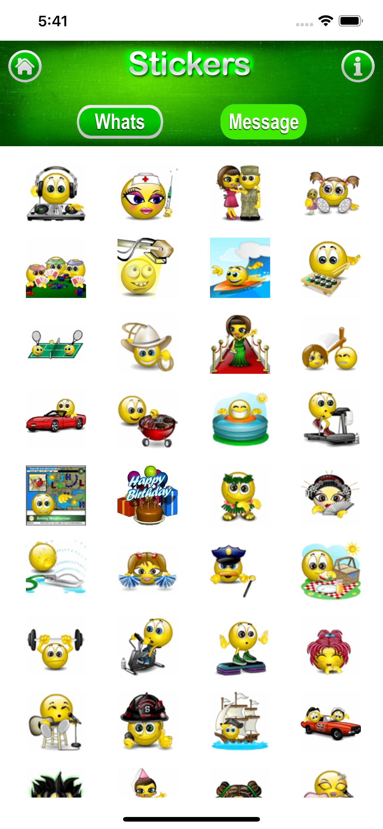 3D Stickers Lite, Messages
