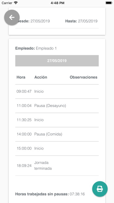 Control Laboral TE 2.0 Screenshot