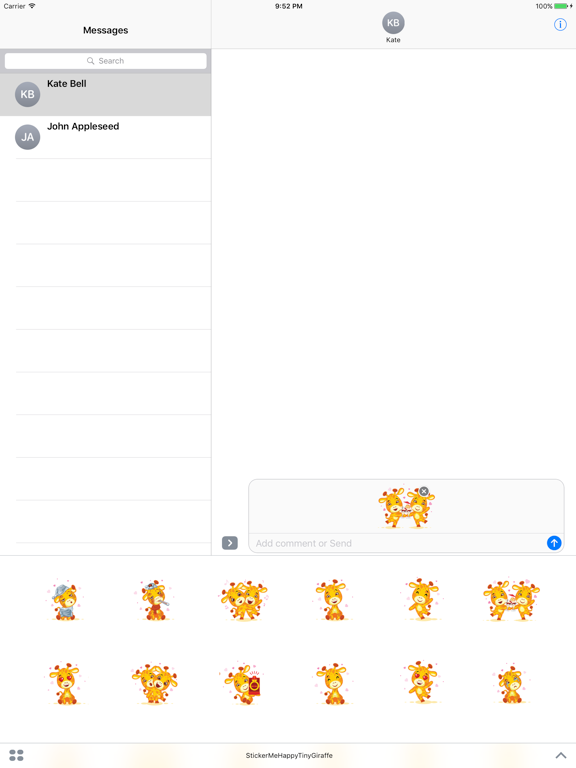 Screenshot #6 pour Sticker Me Happy Tiny Giraffe