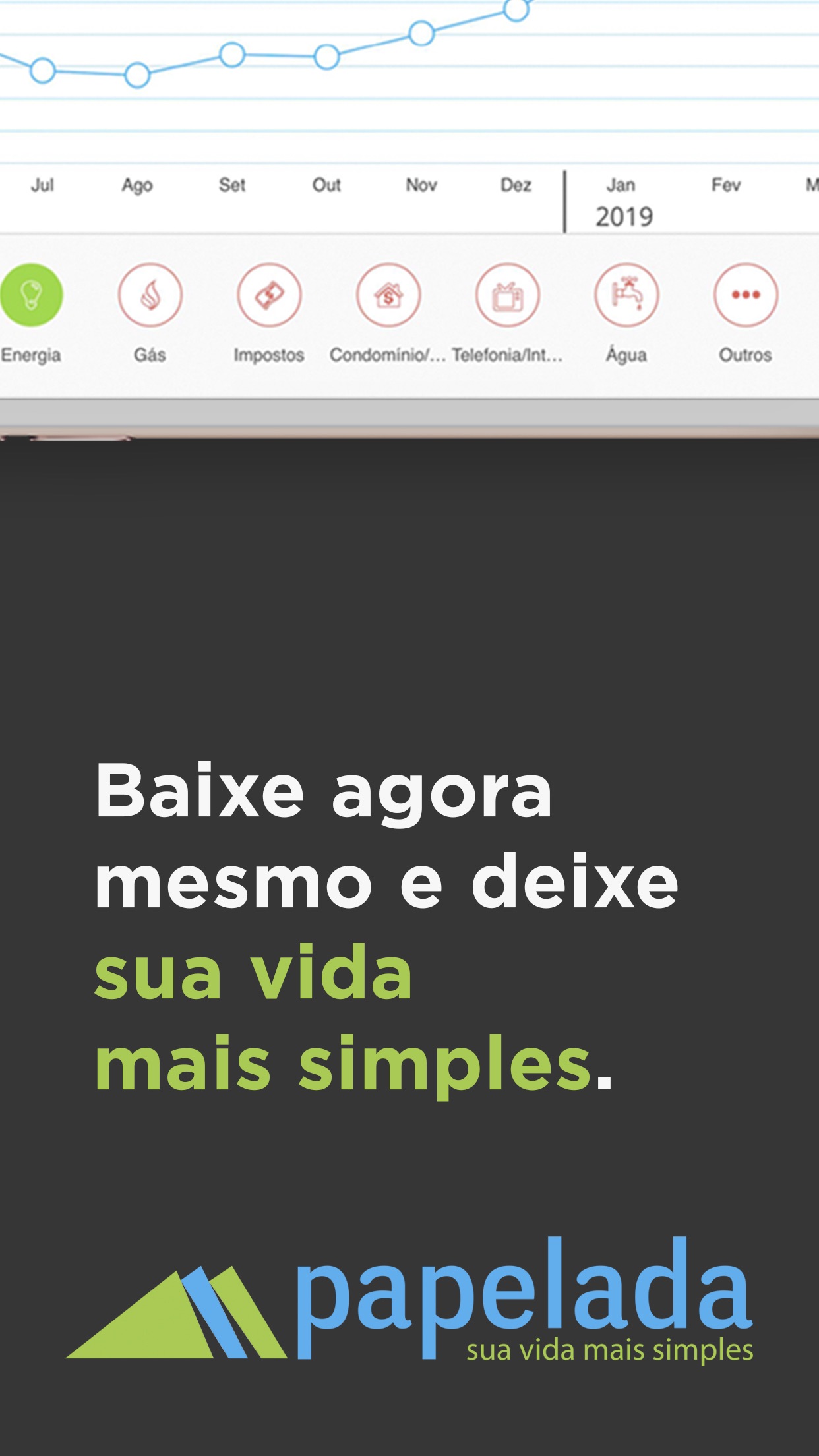 Screenshot do app papelada - boletos e gastos