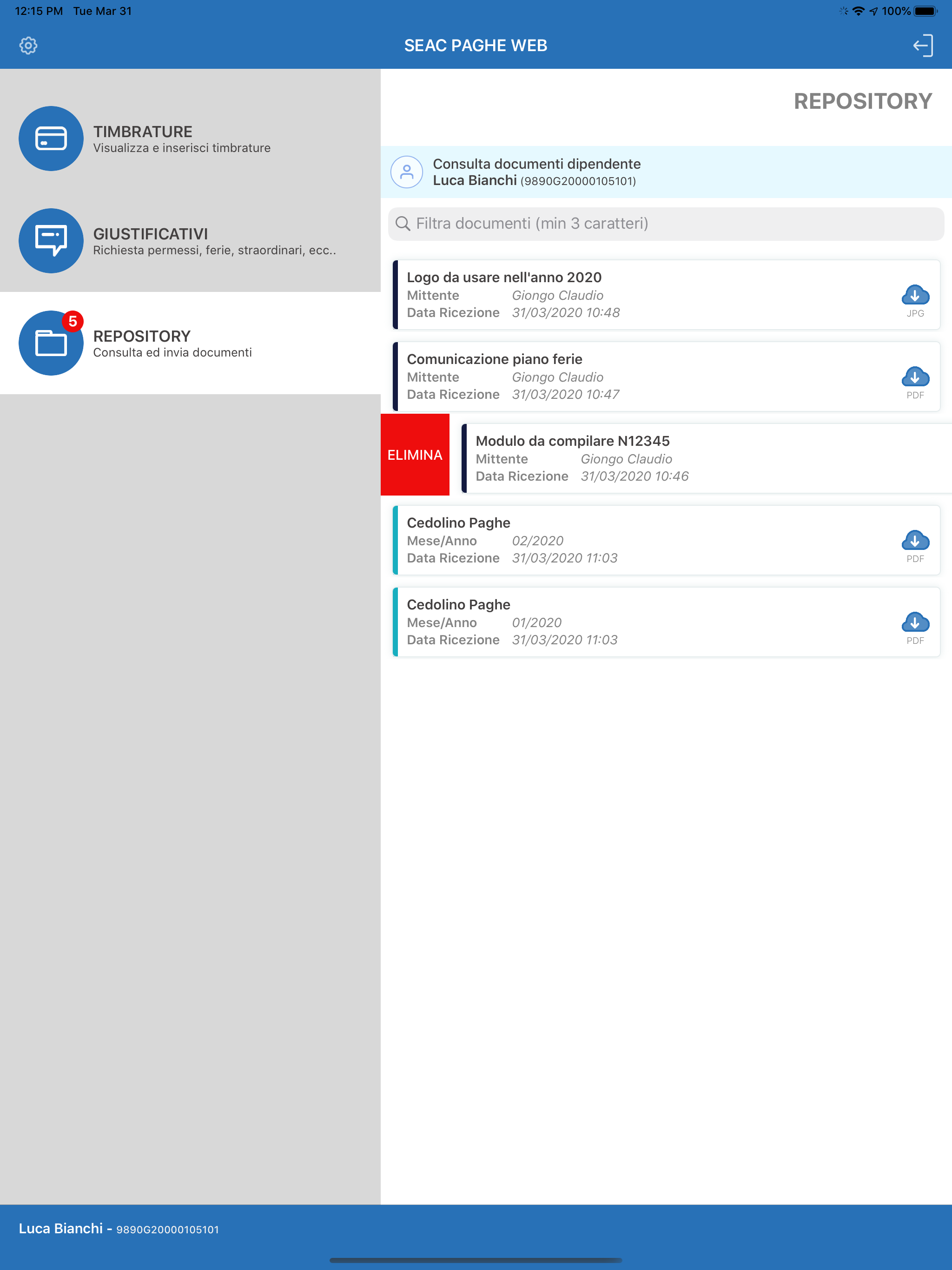 Seac Paghe Web screenshot 15