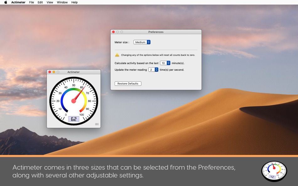 #4. Actimeter (macOS) 由: Heikki Leinonen