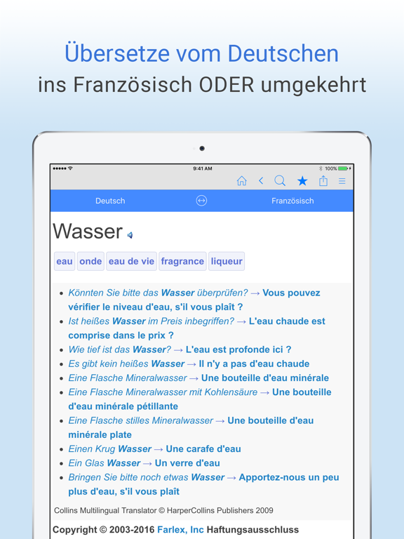 Screenshot #4 pour Deutsch–Französisch Wörterbuch