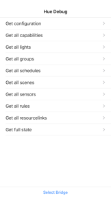 Debug for Philips Hue screenshot