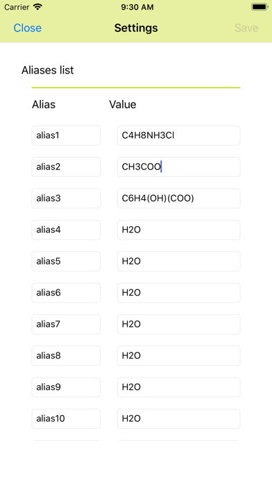 Chemicalculator screenshot 2