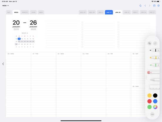 Pencil Planner & Draw Calendar iPad screenshot 7 - Productivity app