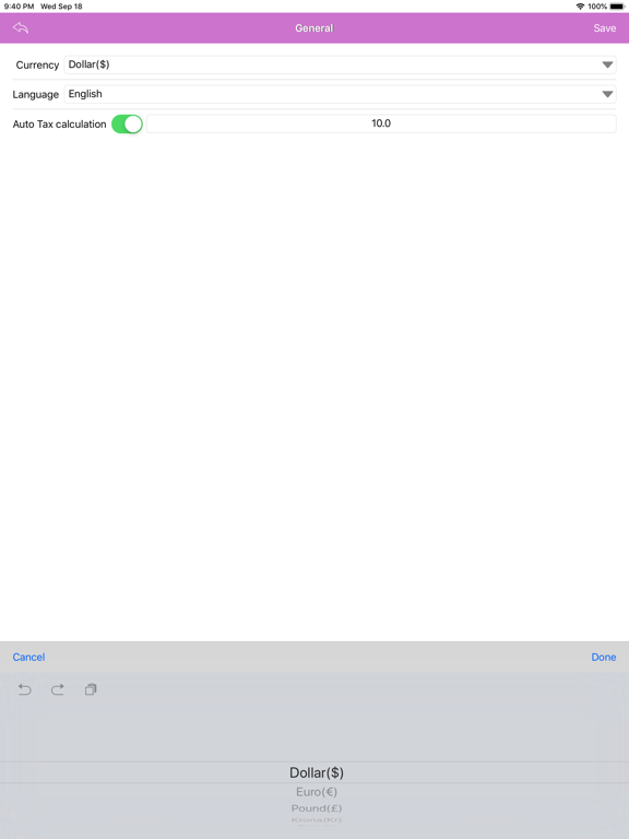 Receipt Wallet iPad screenshot 9 - Finance app
