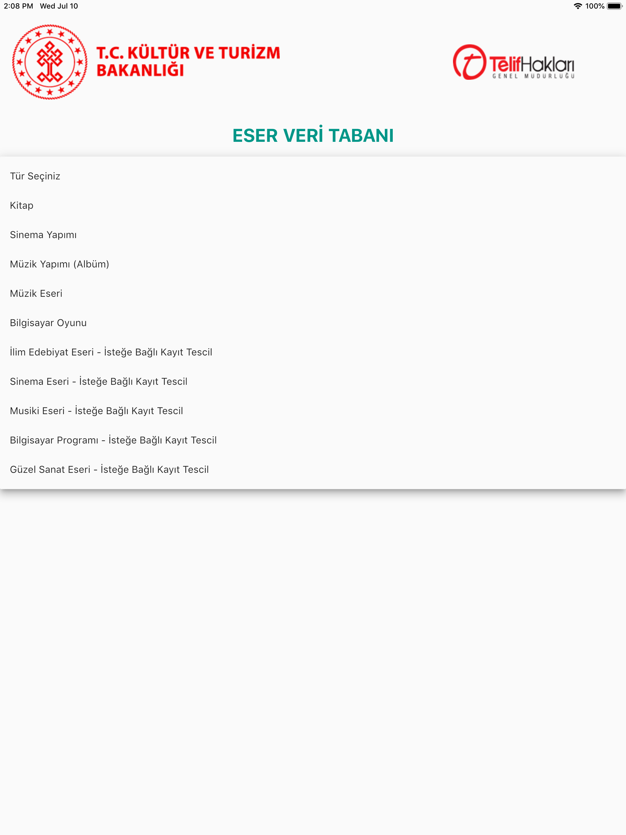 Eser Veri Tabanı