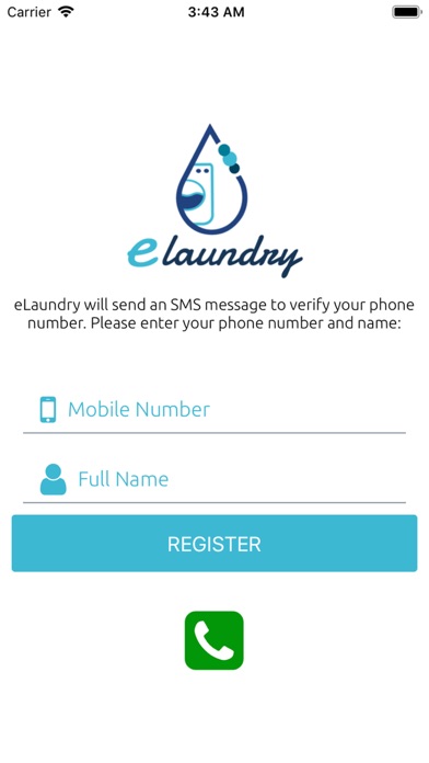 eLaundry app screenshot