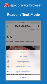 Epic Privacy Browser (w/ VPN) screenshot