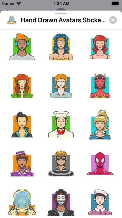 Hand Drawn Avatars Stickers