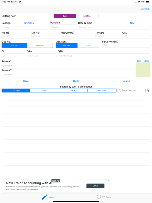 Screenshot #5 pour LogMemoHam2