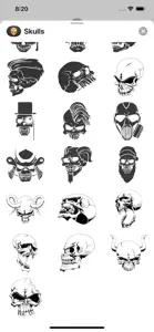 Skull Sticker Pack screenshot #2 for iPhone