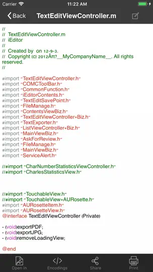 Capture d'écran de IEditor – Text Code Editor sur iPhone 5