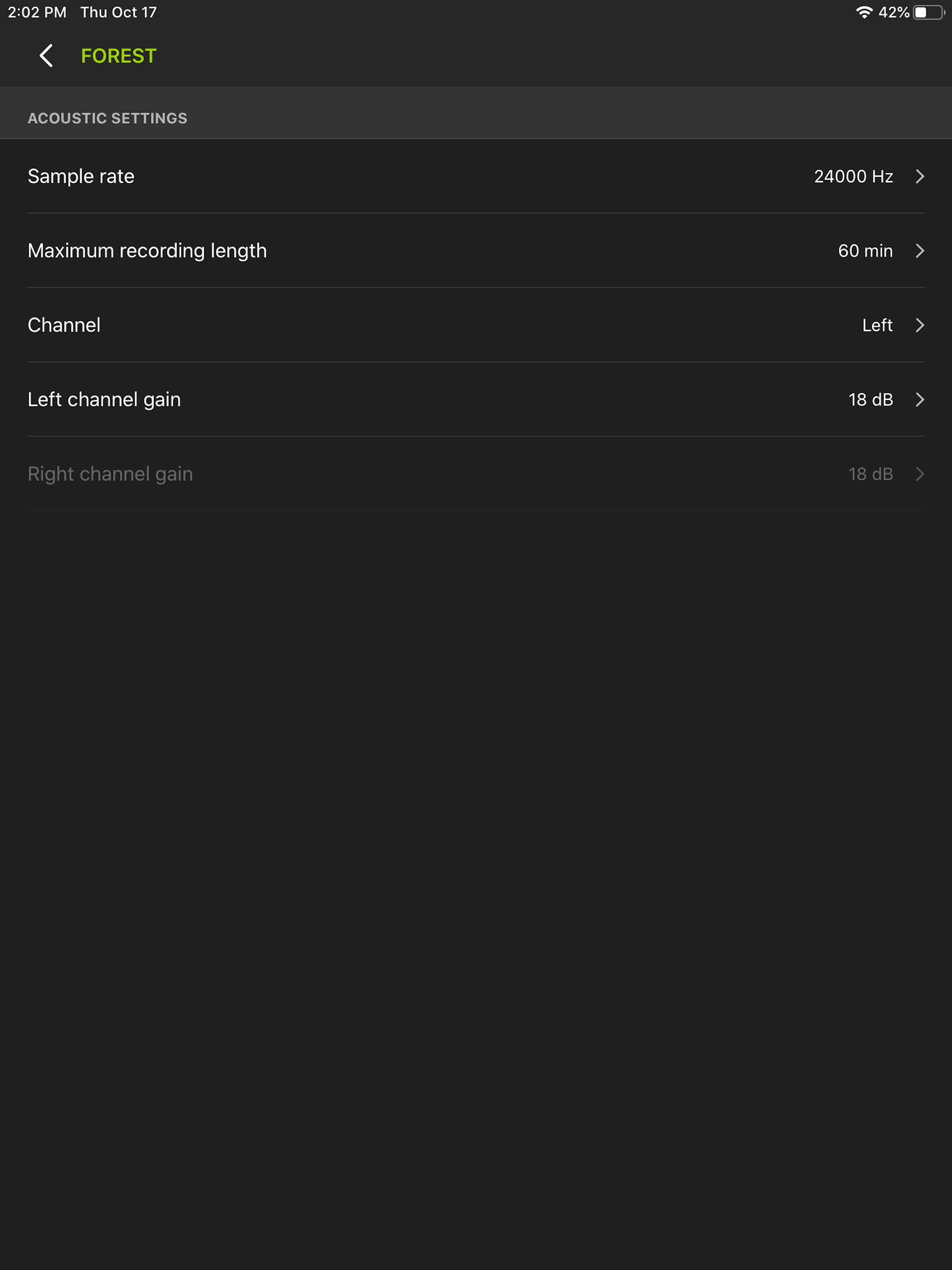 Song Meter Configurator