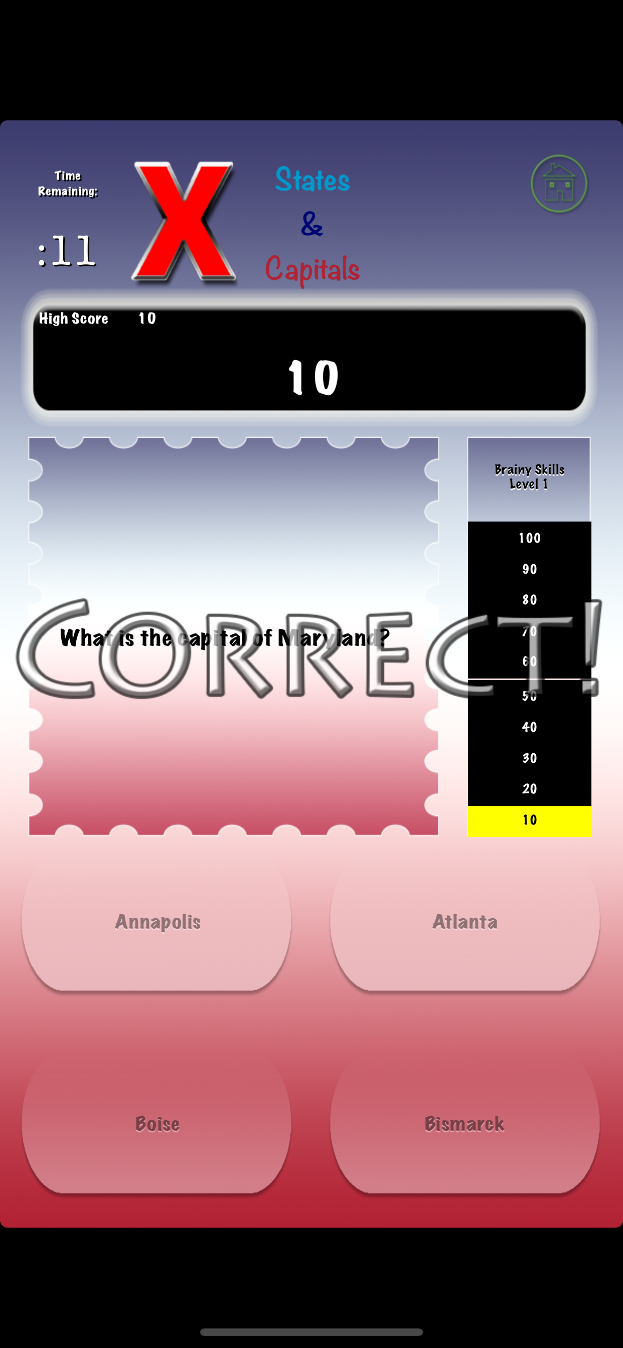 Brainy Skills States Capitals screenshot 4