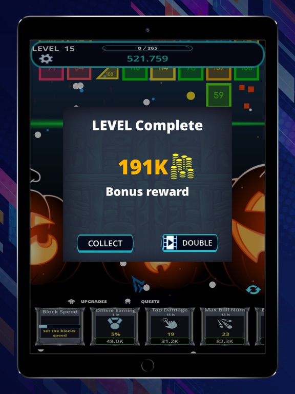 Glow Ball Breaker Quest Game iPad screenshot
