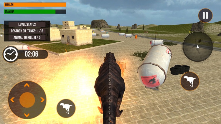 Dinosaur in Fighting Arena