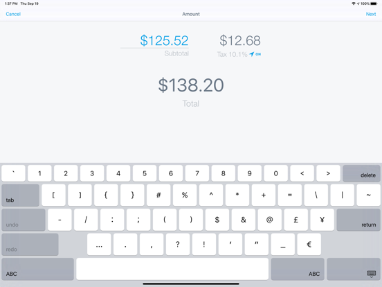 Credit Card Terminal & Reader iPad screenshot 4 - Business app
