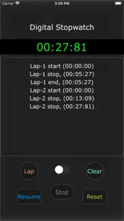 stopwatch - digital iphone screenshot 2
