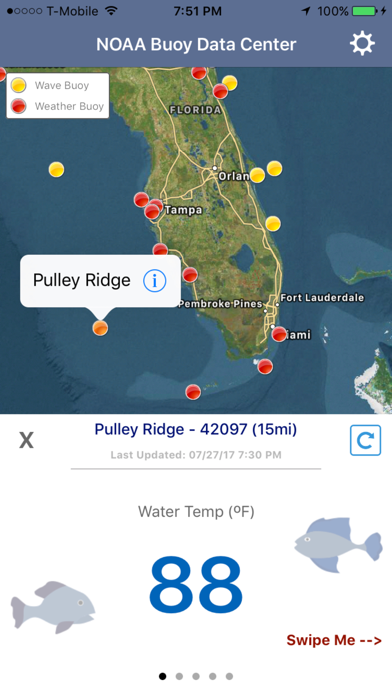 Ocean Water Temperature Screenshot