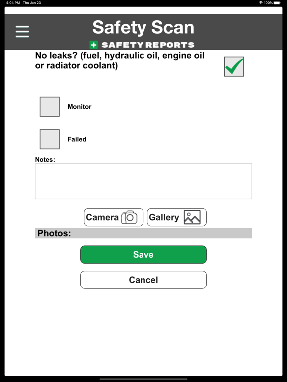 Safety Reports Scan App | SR iPad screenshot 5 - Business app