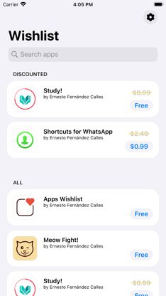 Apps Wishlist screenshot 2