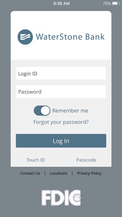 WaterStone Bank Digital Screenshot