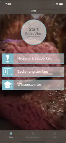 Screenshot 1 Sous Vide - Garzeiten Rechner iphone