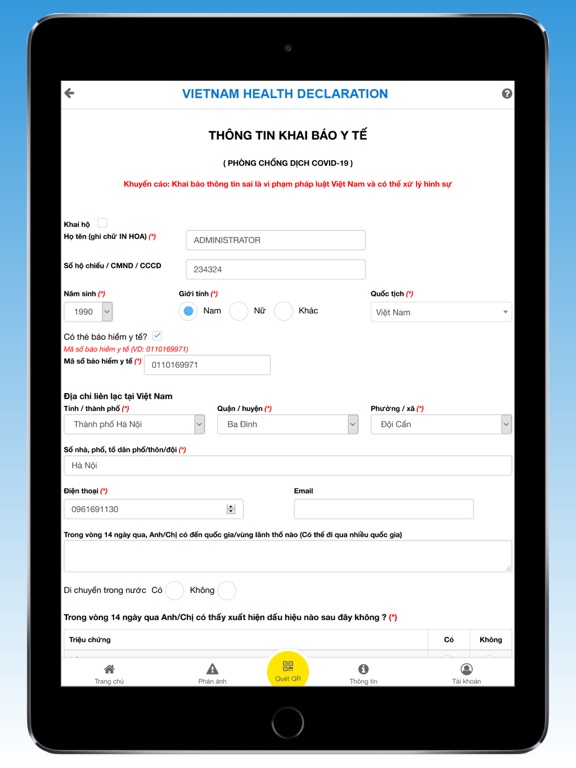 Screenshot #6 pour Vietnam Health Declaration